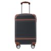 Hardshell Luggage Sets with Bags Carry-on Suitcase Double Spinner Wheels with TSA Lock ,Single Vintage Luggage 20 IN,Black