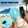 Portable Stroller Fan, Use As Power Bank, 65H 12000mAh Battery Operated Fan Flexible Tripod Baby Car Seat Fan with Timming