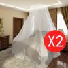 2 pcs Mosquito Net Bed Net Set Round 1' 10" x 10' 8" x 7' 6"
