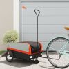 Bike Trailer Black and Orange 99.2 lb Iron