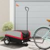 Bike Trailer Black and Red 99.2 lb Iron