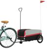 Bike Trailer Black and Red 99.2 lb Iron