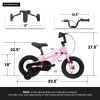 A14117 Ecarpat Kids' Bike 12 Inch Wheels, 1-Speed Boys Girls Child Bicycles For3-5Years, With Removable Training Wheels Baby Toys, Front V Brake