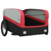 Bike Trailer Black and Red 99.2 lb Iron